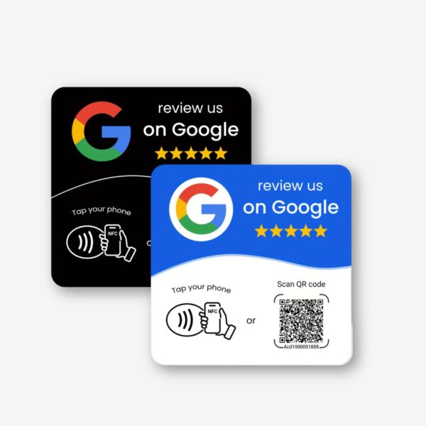 Google Review Plaque - NFC + QR Code -1