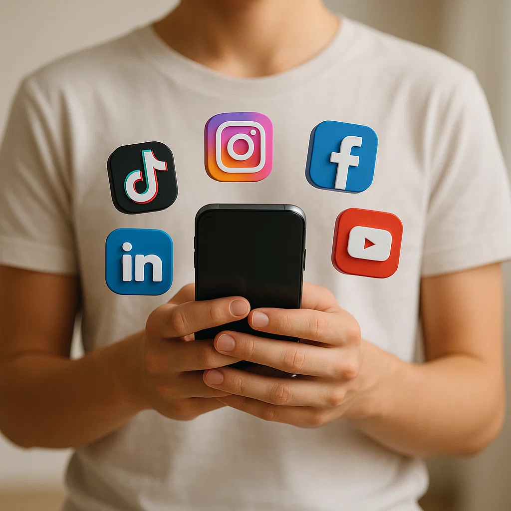 Social Media NFC stand plaque
