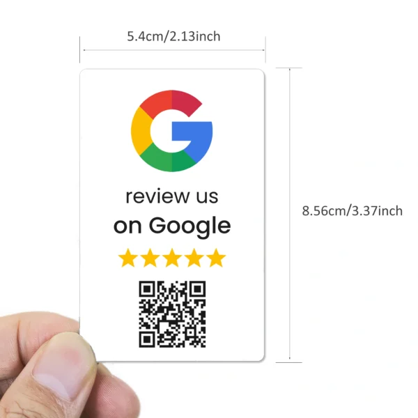 Google Review Card Tap or Scan to Leave Review (NFC+QR) 5